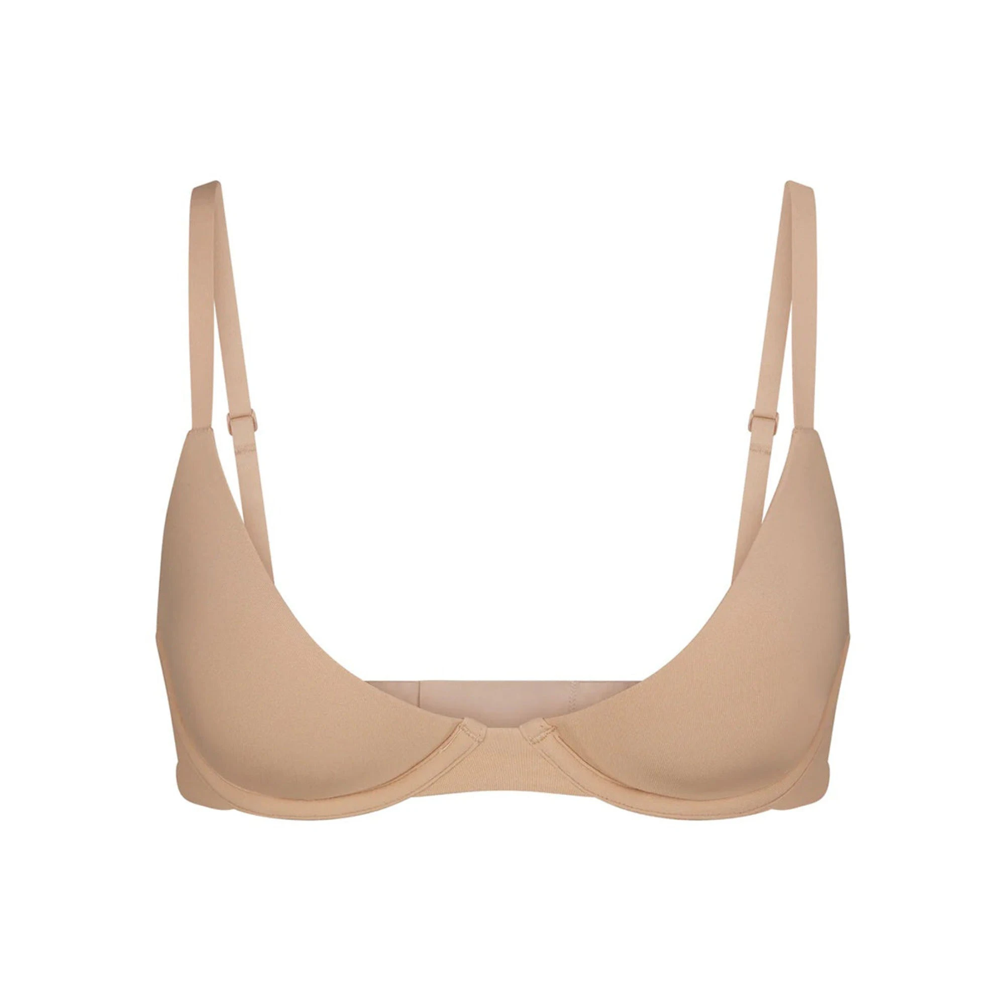 FITS EVERYBODY PLUNGE BRA | CLAY (PLUNGE BRAS) LAYS FLAT ON A WHITE BACKGROUND | FLT