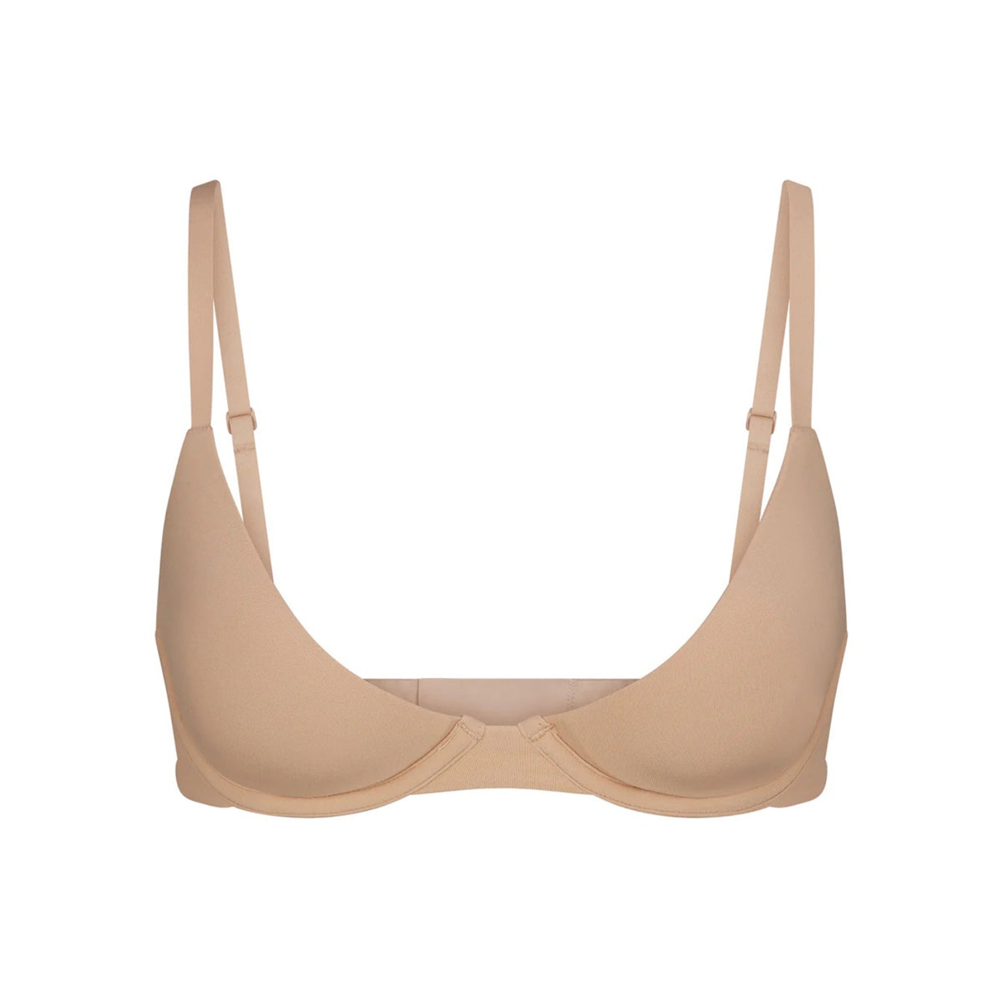 FITS EVERYBODY PLUNGE BRA | CLAY (PLUNGE BRAS) LAYS FLAT ON A WHITE BACKGROUND | FLT