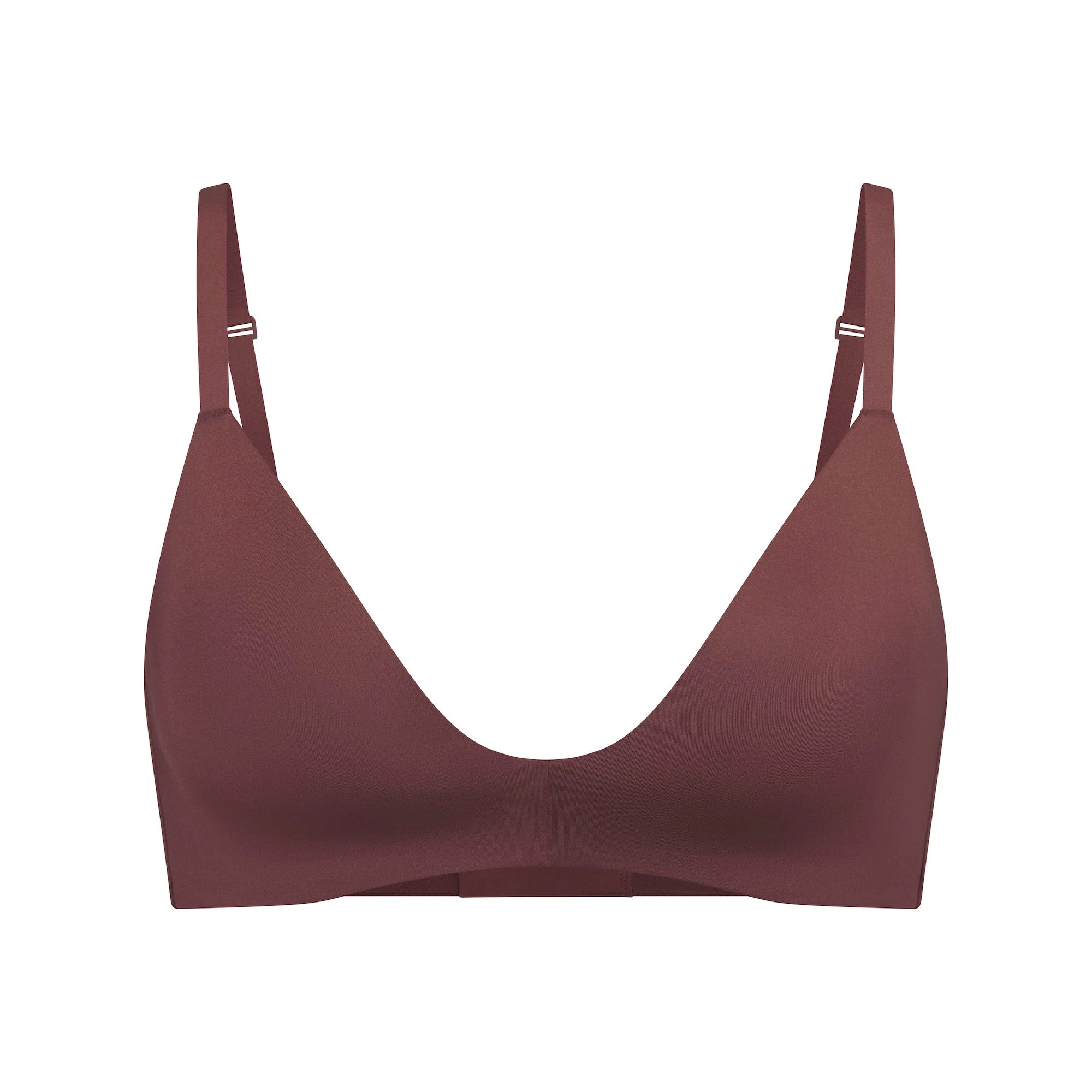 WIRELESS FORM T-SHIRT DEMI BRA | GARNET (DEMI BRAS) FLAT ON A WHITE BACKGROUND | FLT
