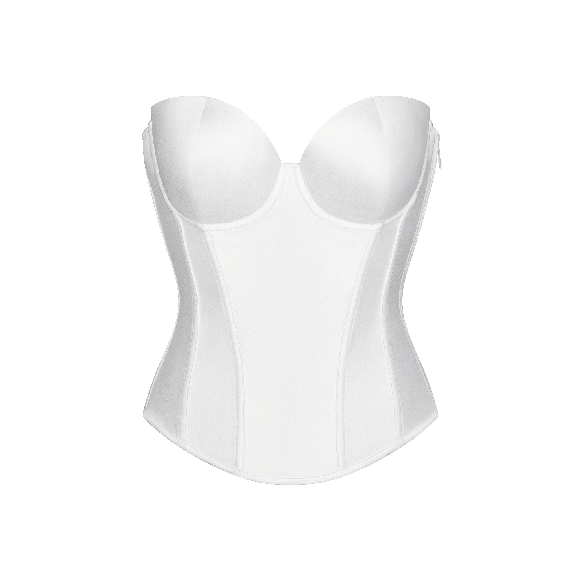 SKIMS ROMANCE SATIN CORSET SNOW