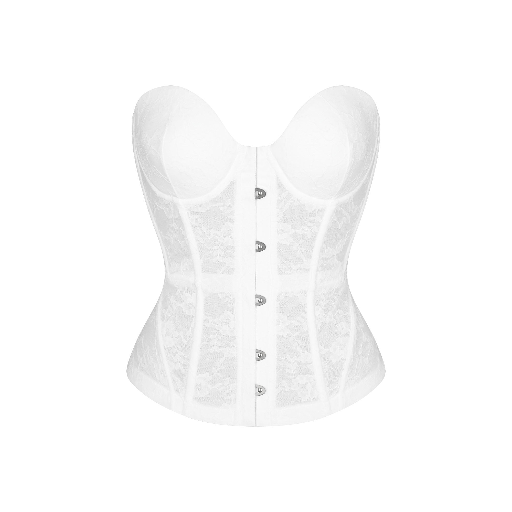 SKIMS ROMANCE LACE CORSET SNOW