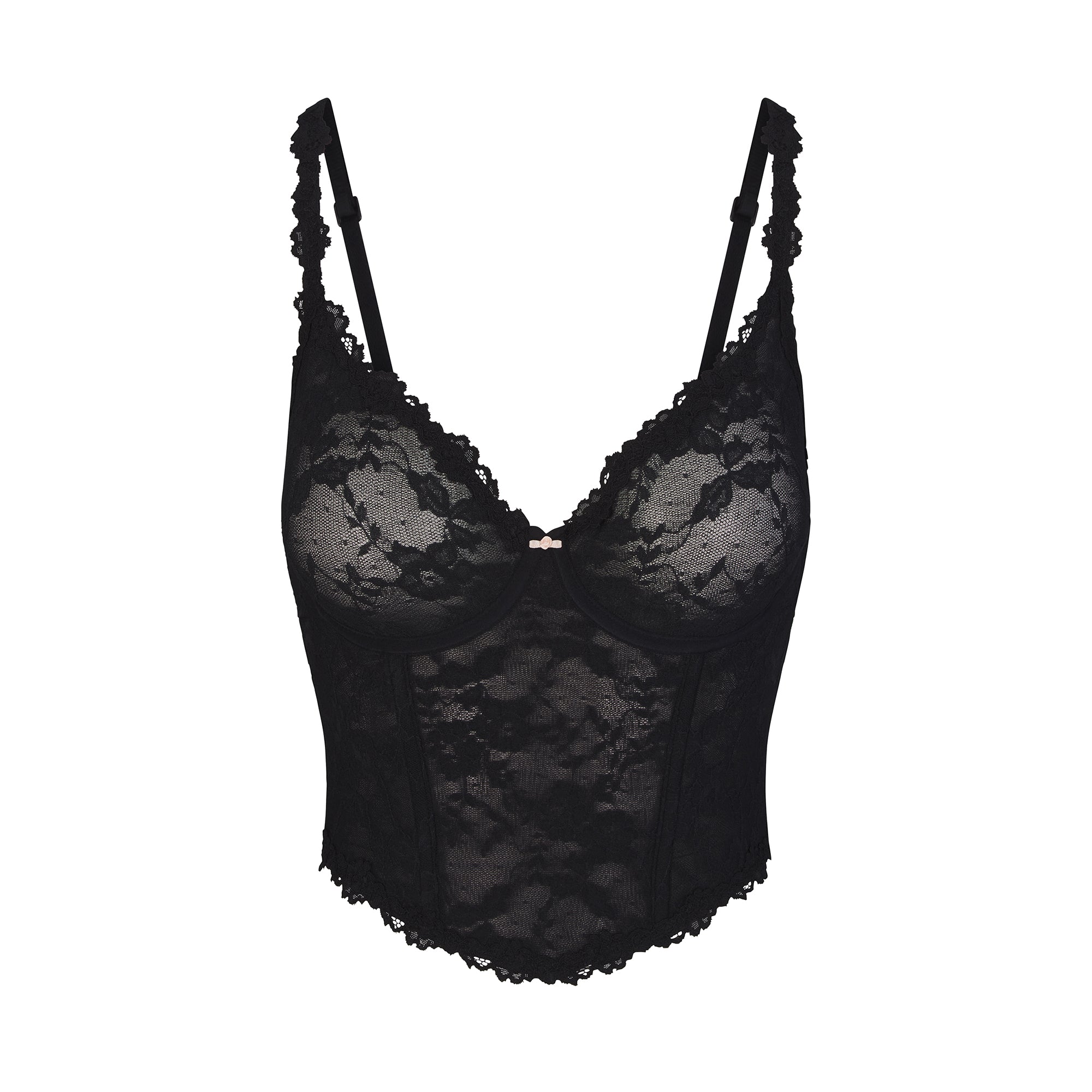 STRETCH LACE CORSET ONYX