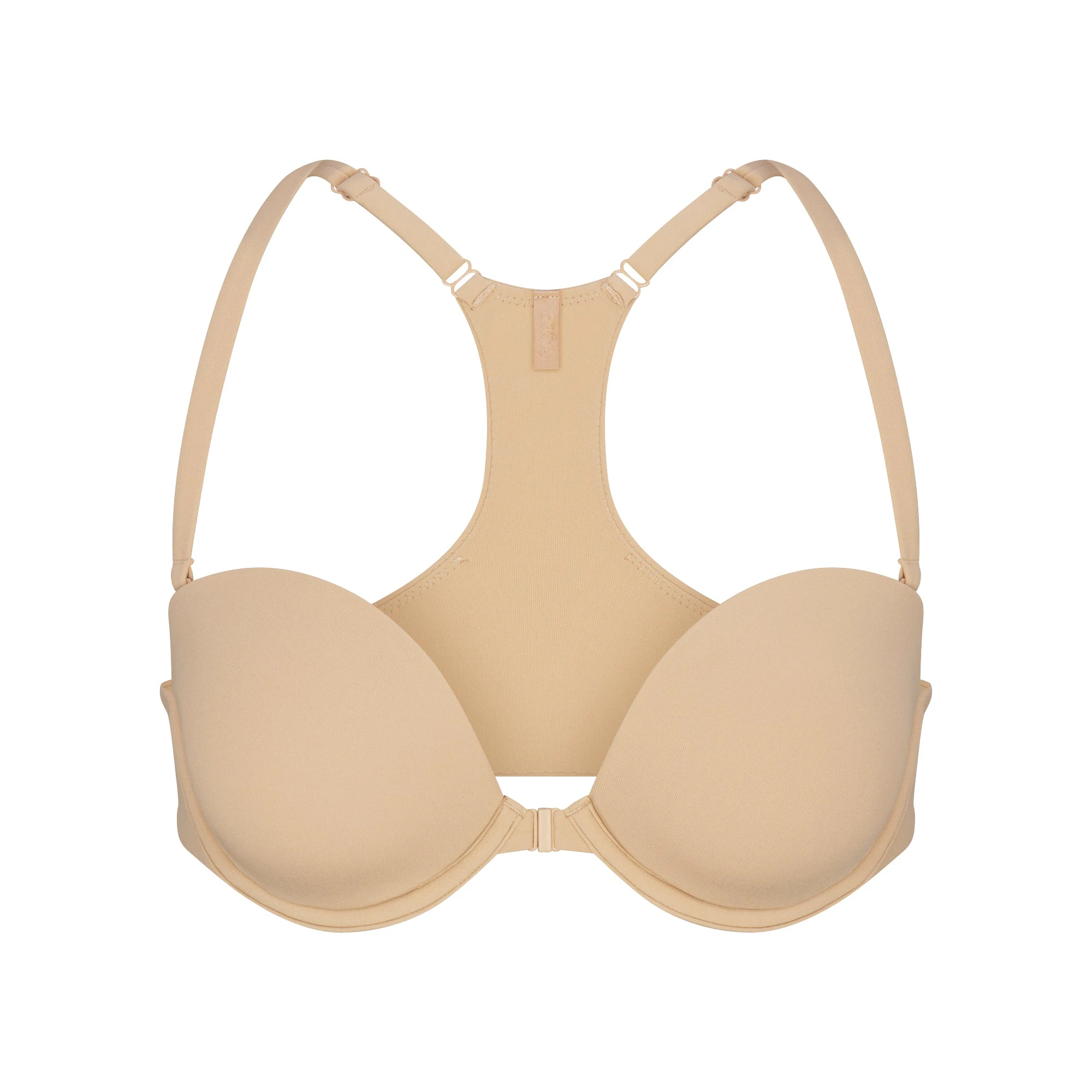 FITS EVERYBODY RACERBACK DEMI BRA | CLAY FLAT ON A WHITE BACKGROUND | FLT