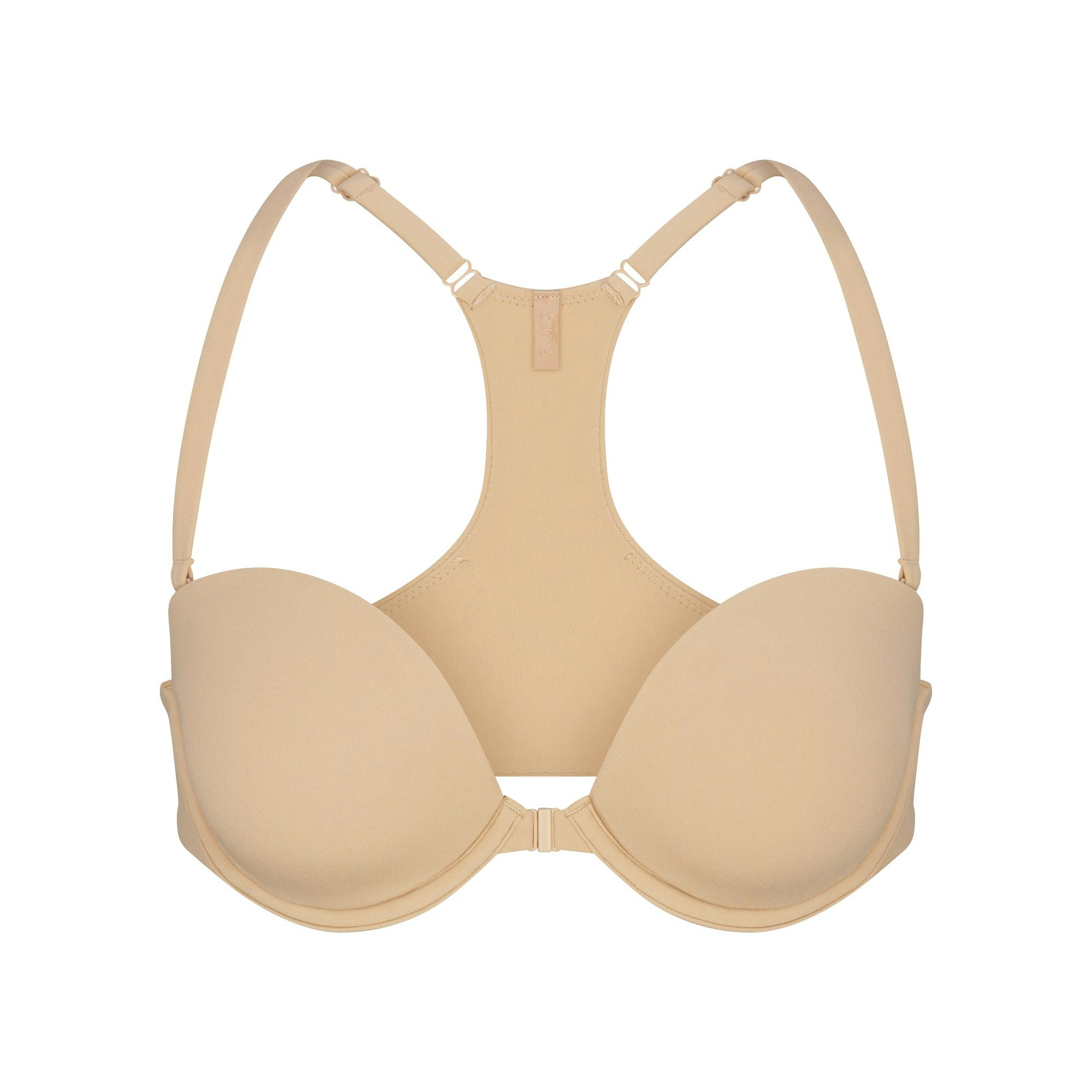 FITS EVERYBODY RACERBACK DEMI BRA | CLAY FLAT ON A WHITE BACKGROUND | FLT