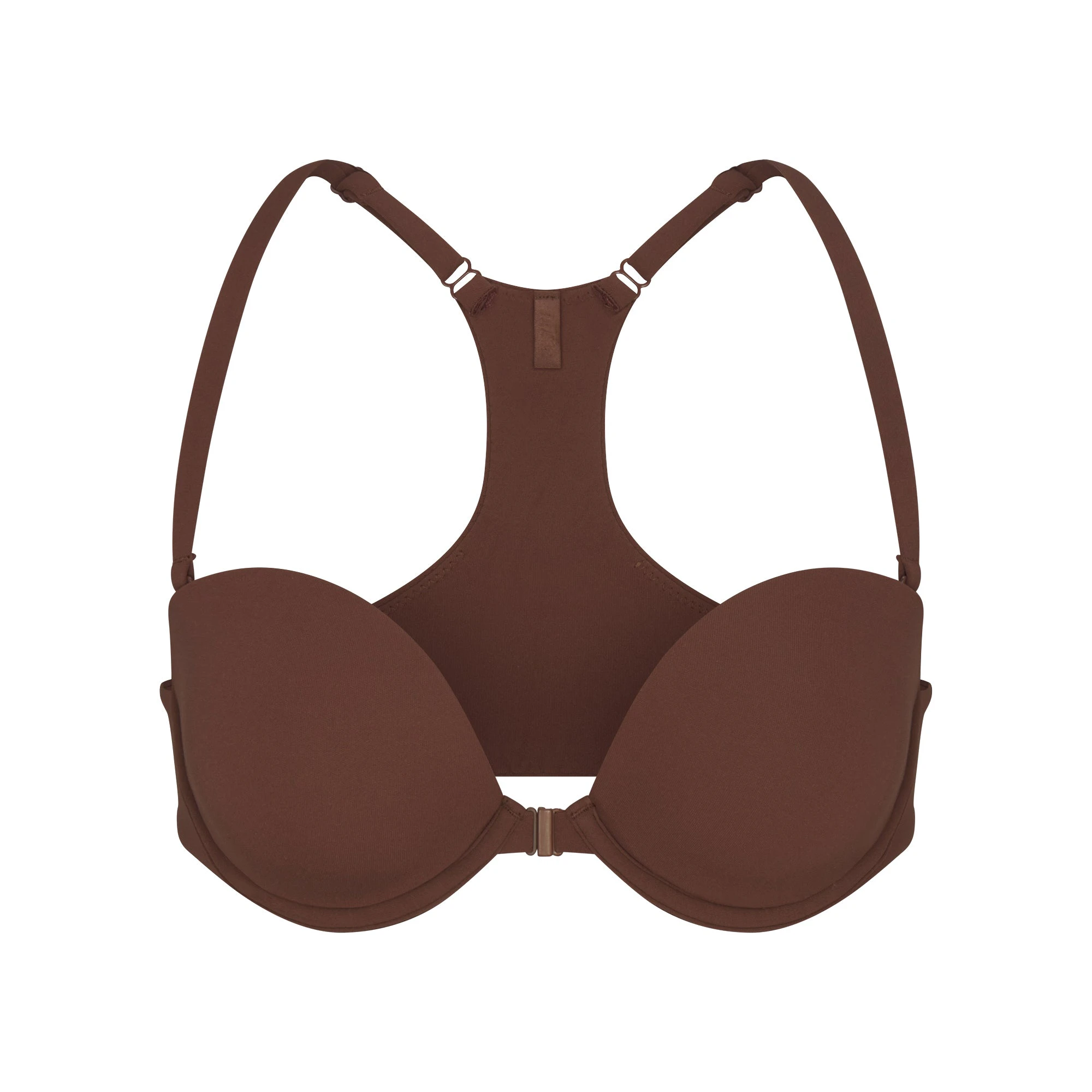 FITS EVERYBODY RACERBACK DEMI BRA | COCOA FLAT ON A WHITE BACKGROUND | FLT