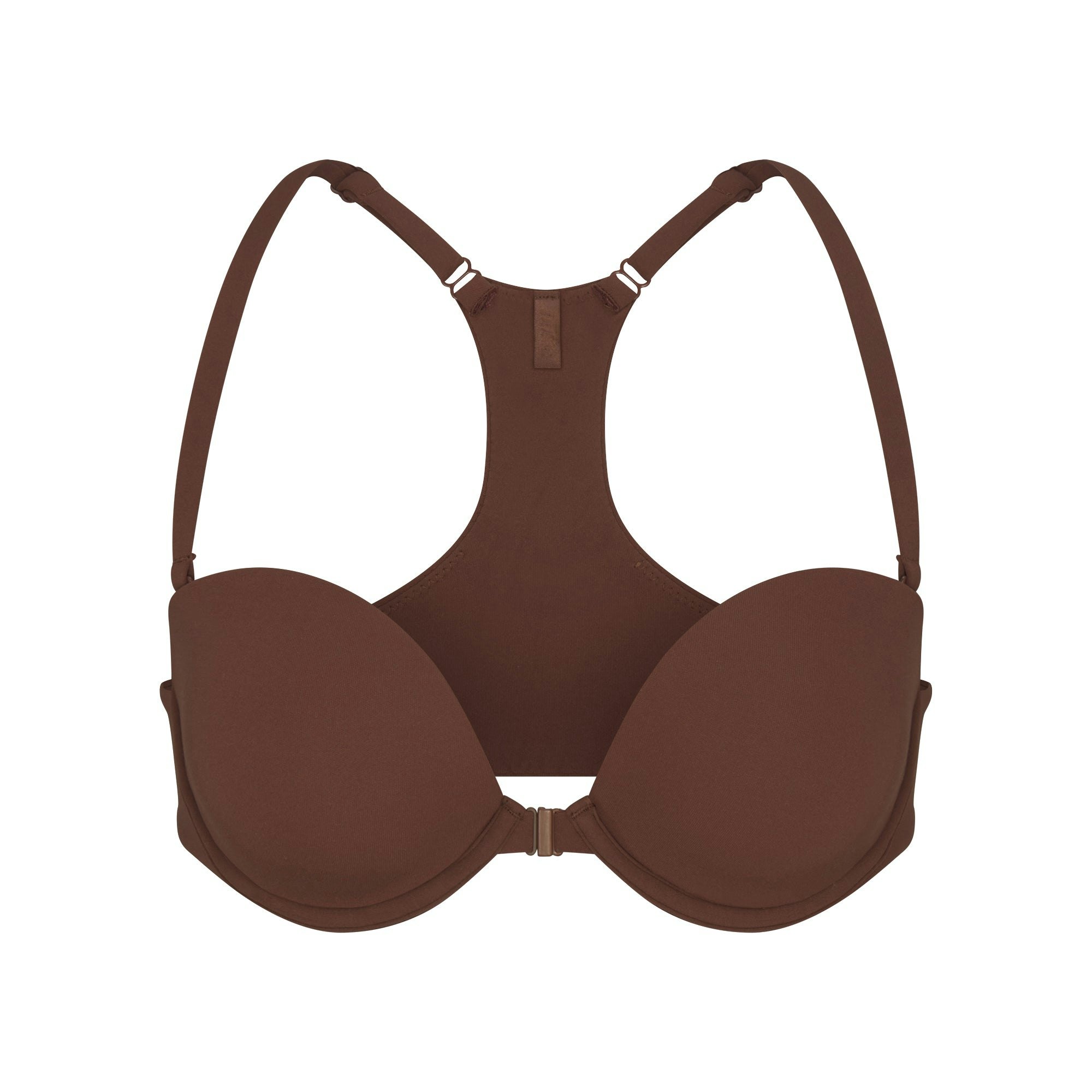 FITS EVERYBODY RACERBACK DEMI BRA | COCOA FLAT ON A WHITE BACKGROUND | FLT