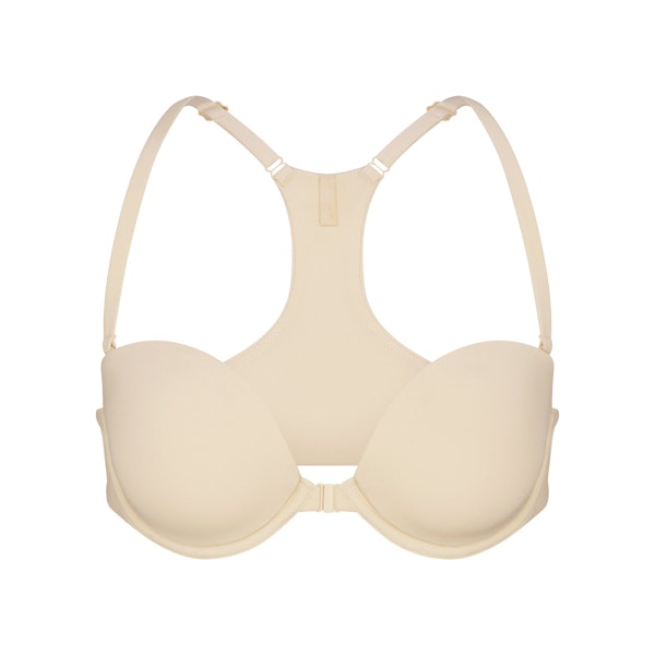 FITS EVERYBODY RACERBACK DEMI BRA | SAND FLAT ON A WHITE BACKGROUND | FLT