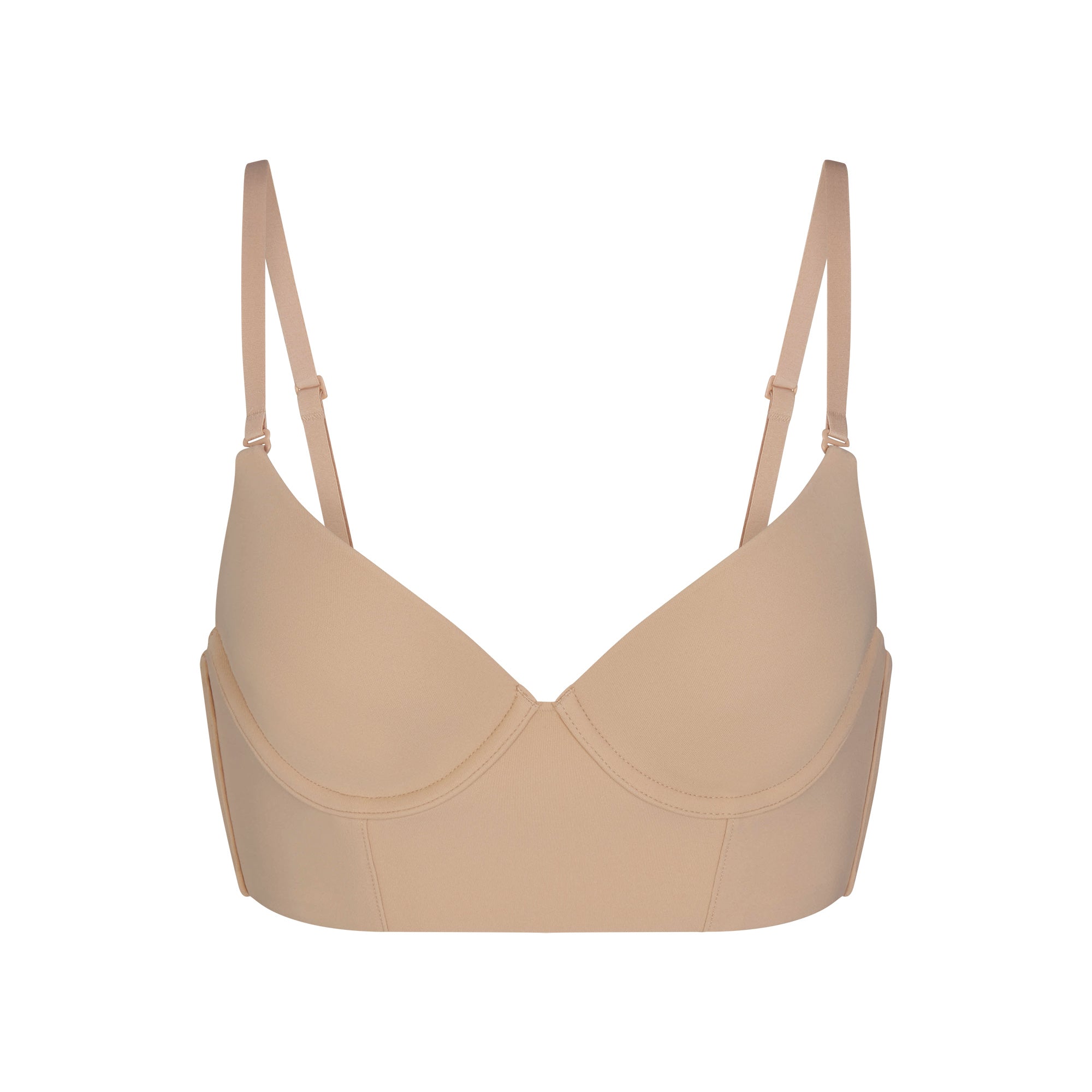 FITS EVERYBODY LOW BACK LONGLINE BRA | CLAY FLAT ON A WHITE BACKGROUND | FLT