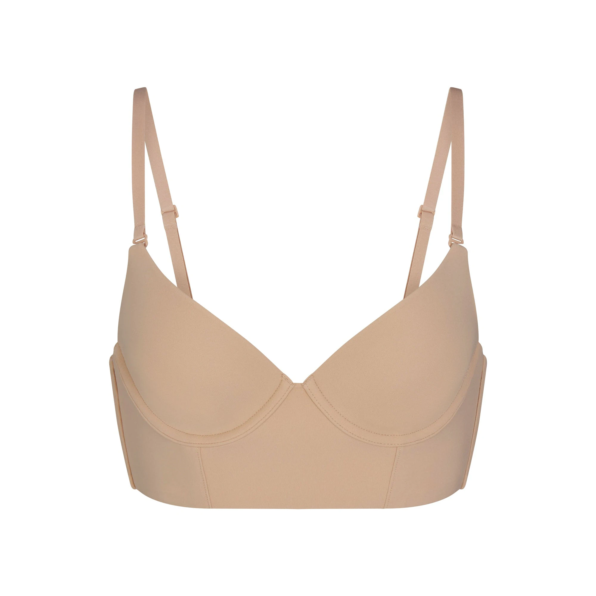 FITS EVERYBODY LOW BACK LONGLINE BRA | CLAY FLAT ON A WHITE BACKGROUND | FLT