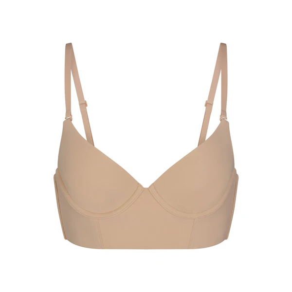 FITS EVERYBODY LOW BACK LONGLINE BRA | CLAY FLAT ON A WHITE BACKGROUND | FLT