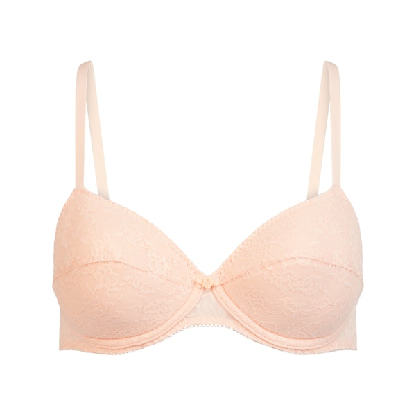 VINTAGE BRAS LACE BRA | PRIMROSE FLAT ON A WHITE BACKGROUND | FLT