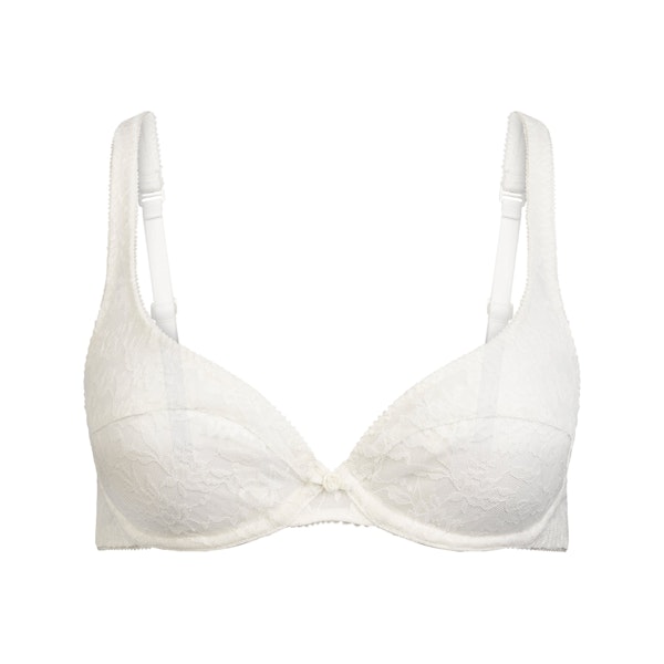 VINTAGE BRAS LACE UNLINED BRA | MARBLE FLAT ON A WHITE BACKGROUND | FLT