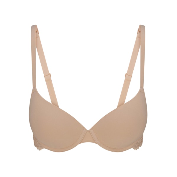 FITS EVERYBODY LACE WING T-SHIRT BRA | CLAY FLAT ON A WHITE BACKGROUND | FLT | FLT