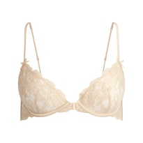 EMBROIDERED LINGERIE FRONT CLOSE UNLINED BRA