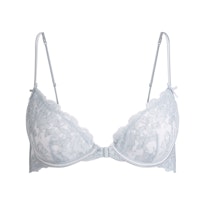 EMBROIDERED LINGERIE FRONT CLOSE UNLINED BRA