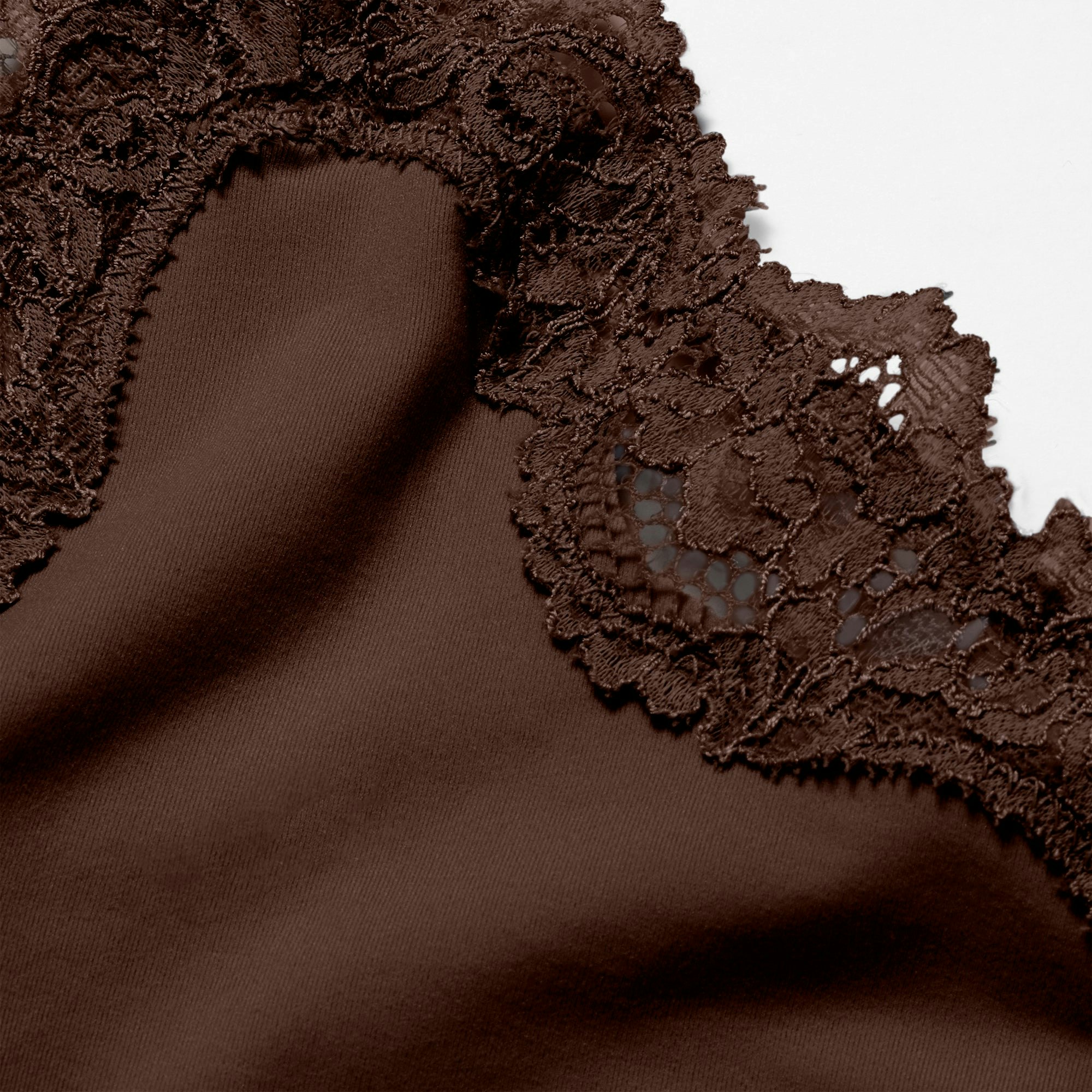 FITS EVERYBODY LACE SCOOP BRALETTE | ESPRESSO ADDITIONAL FABRIC DETAILS | about this fabric