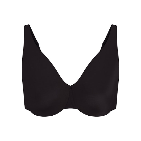 SMOOTHING INTIMATES UNLINED MINIMIZER BRA | ONYX FLAT ON A WHITE BACKGROUND | FOCUS: 0.0, 1.0, 0.9