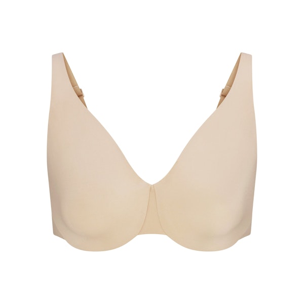 SMOOTHING INTIMATES UNLINED MINIMIZER BRA | SAND FLAT ON A WHITE BACKGROUND | FOCUS: 0.0, 1.0, 0.9