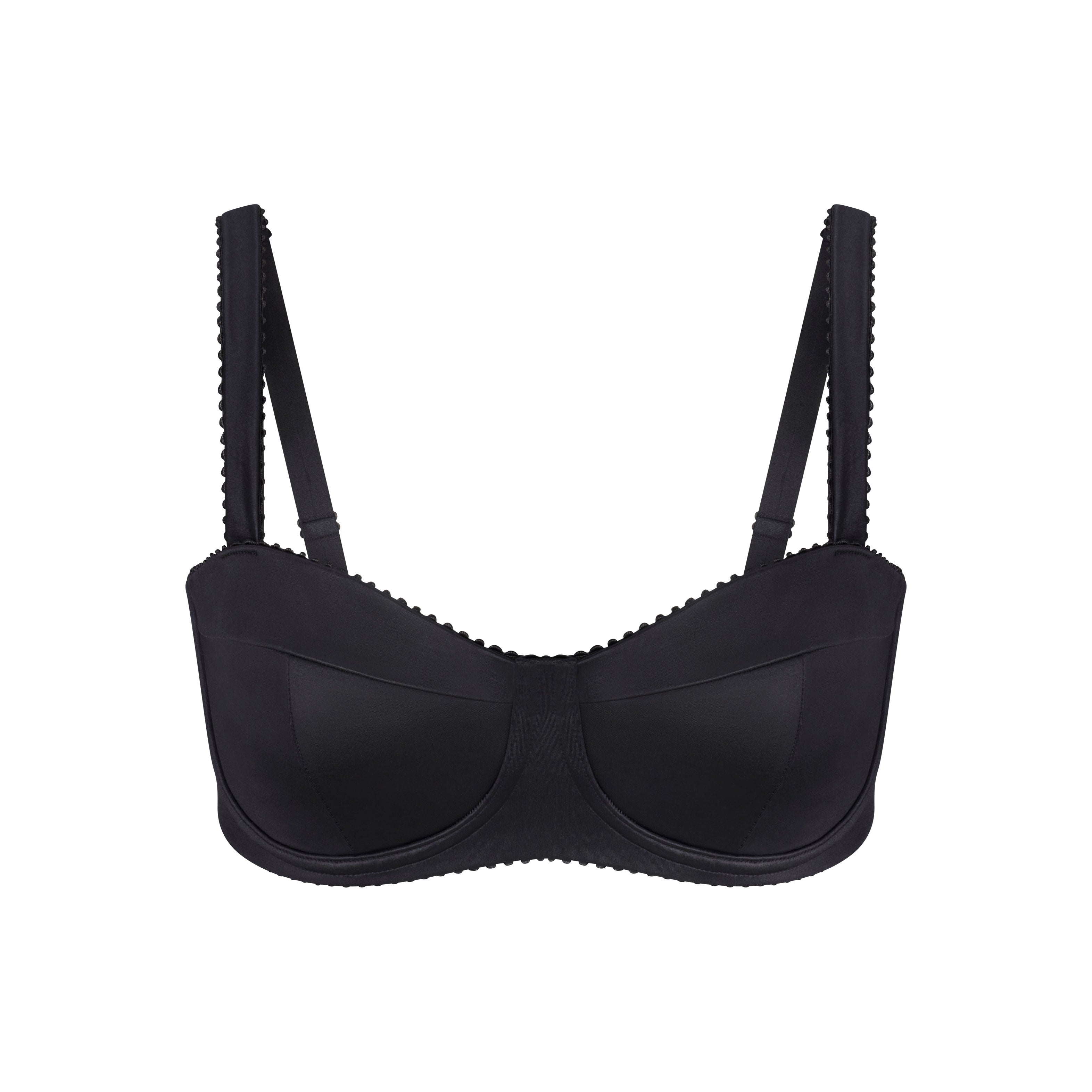 PANELED PICOT BRA