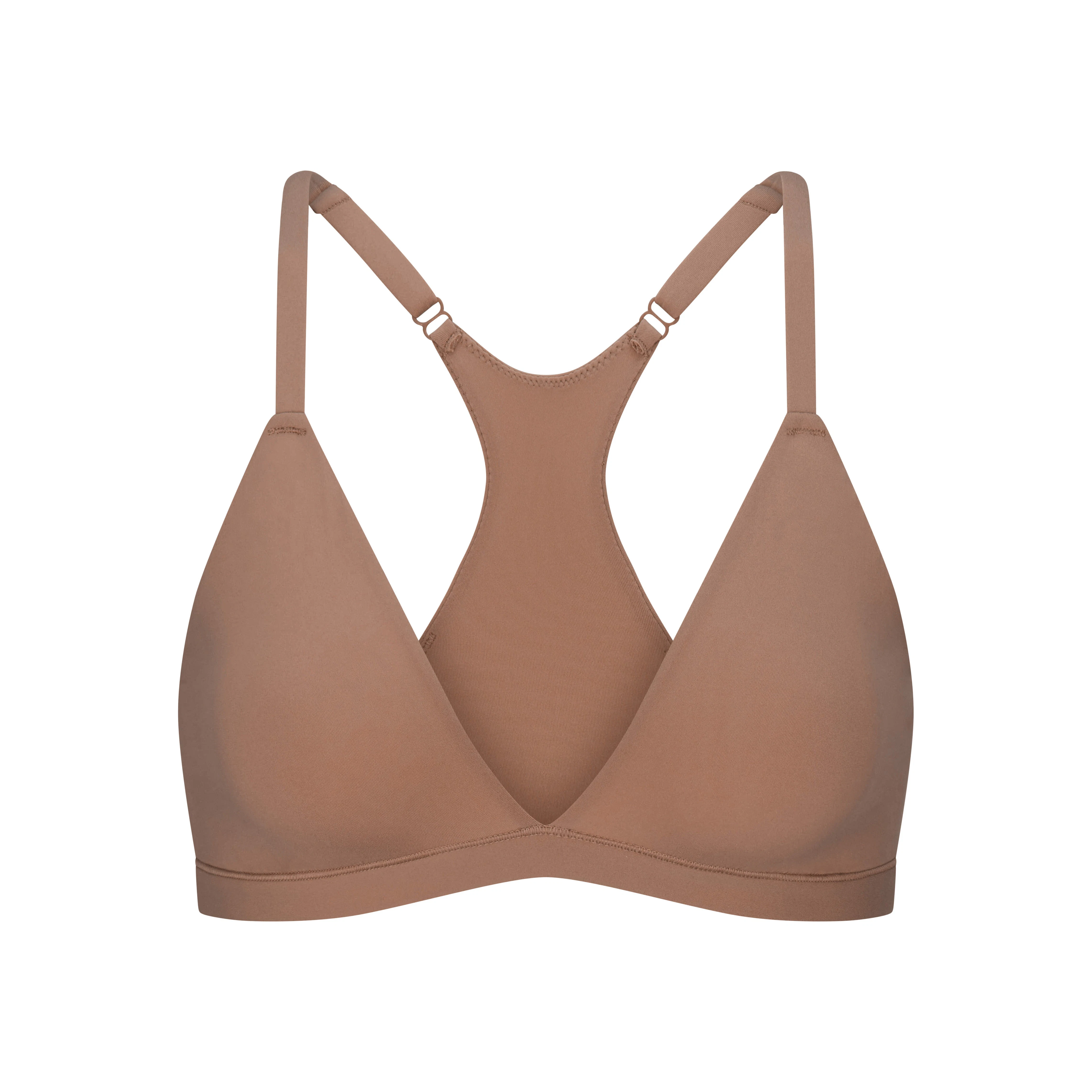 FITS EVERYBODY RACERBACK TRIANGLE BRALETTE | SIENNA FLAT ON A WHITE BACKGROUND | FLT