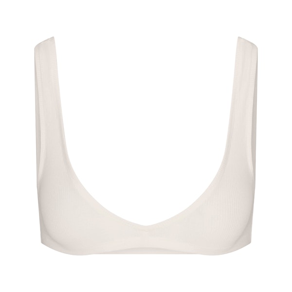 COTTON RIB SKIMPY SCOOP BRALETTE | MARBLE (SCOOP BRALETTES) FLAT ON A WHITE BACKGROUND | FLT