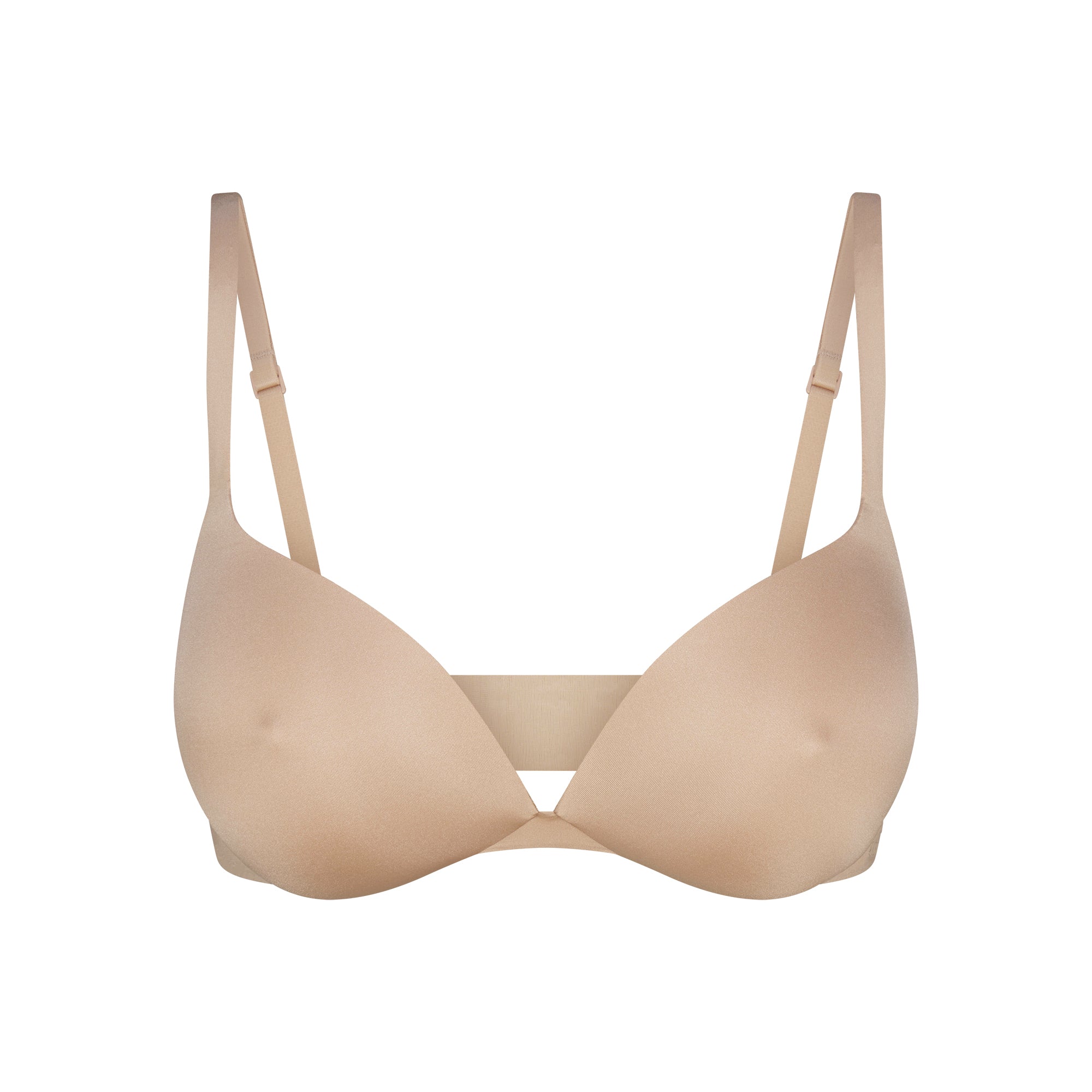 SKIMS ULTIMATE NIPPLE WIRELESS PUSH-UP BRA | CLAY FLAT ON A WHITE BACKGROUND | FLT