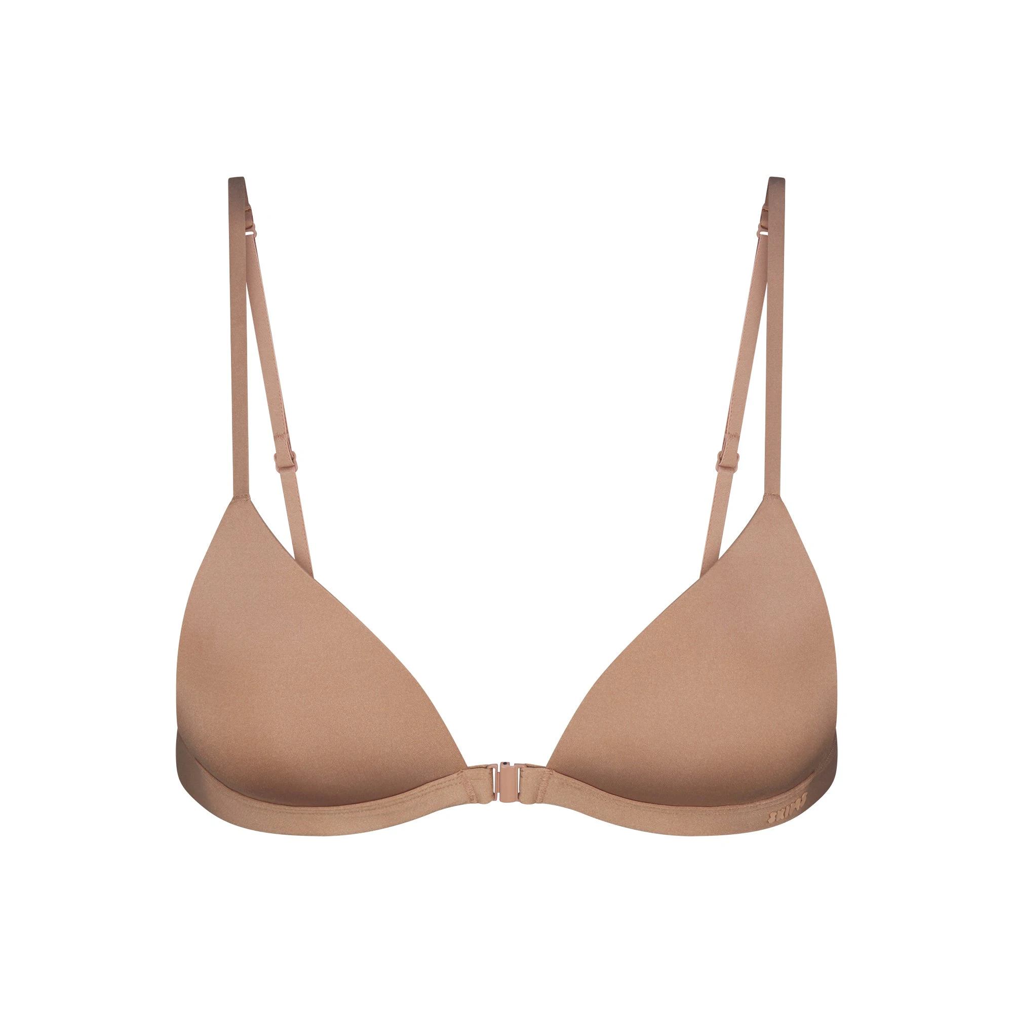 WIRELESS FORM TRIANGLE FRONT CLOSE SUPER PUSH-UP BRA | SIENNA FLAT ON A WHITE BACKGROUND | FLT