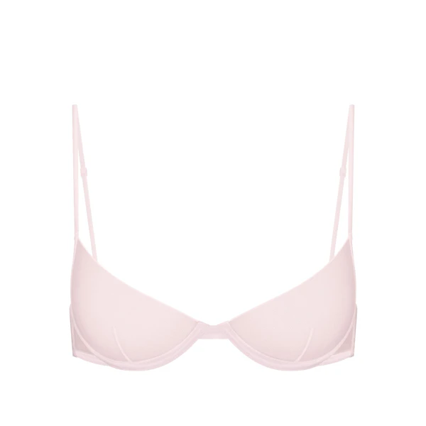 INVISIBLE PLUNGE BRA | BARELY PINK FLAT ON A WHITE BACKGROUND | FLT