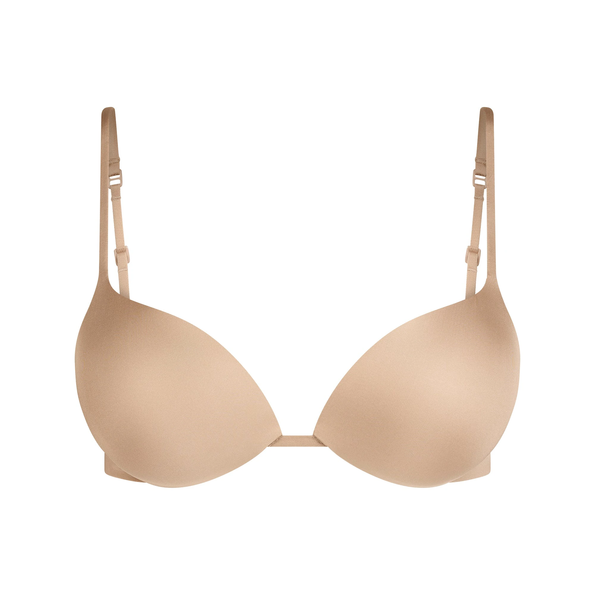 SKIMS ULTIMATE SUPER PUSH-UP BRA | CLAY FLAT ON A WHITE BACKGROUND | FLT