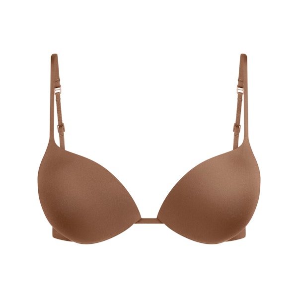 SKIMS ULTIMATE SUPER PUSH-UP BRA | SIENNA FLAT ON A WHITE BACKGROUND | FLT
