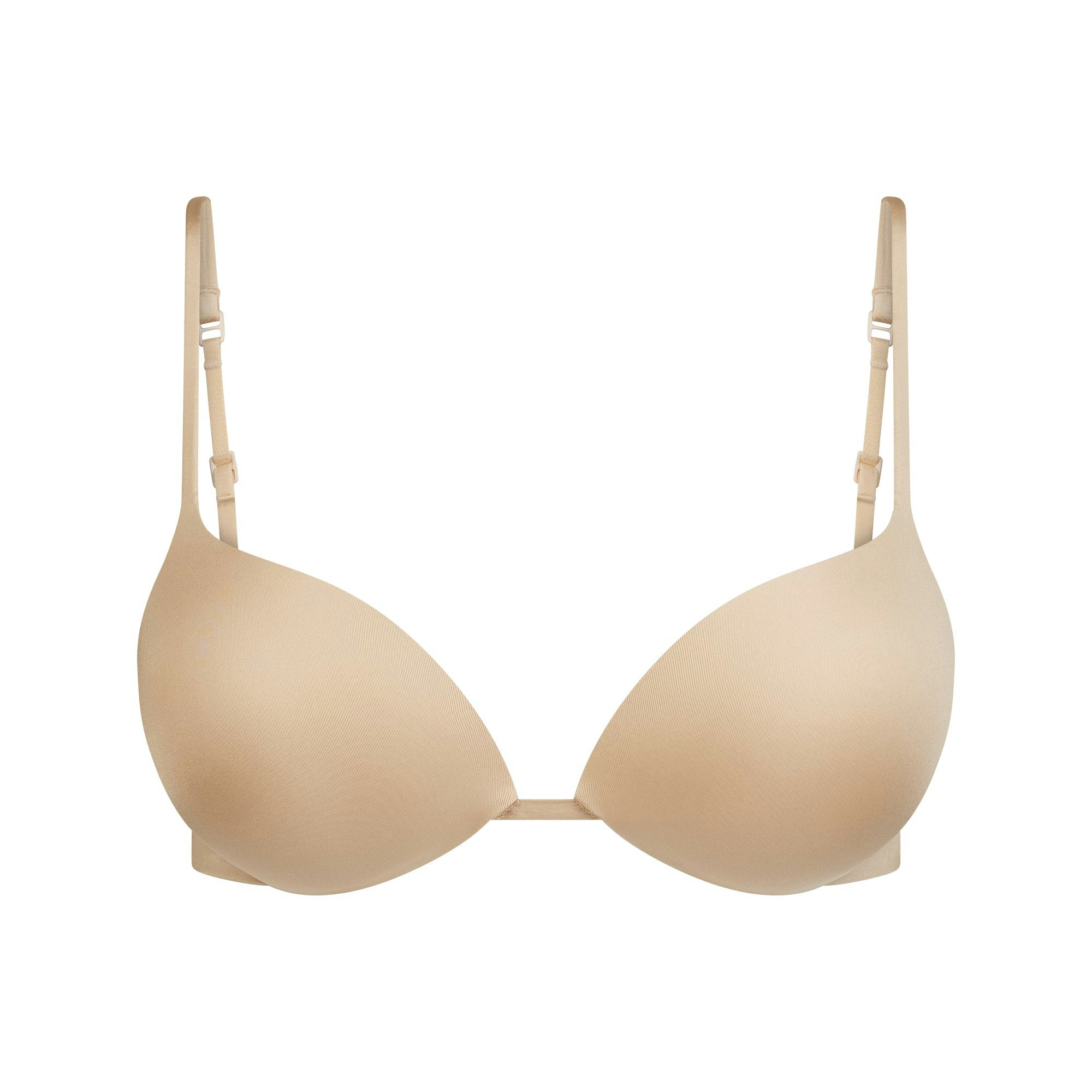 SKIMS ULTIMATE SUPER PUSH-UP BRA | SAND FLAT ON A WHITE BACKGROUND | FLT