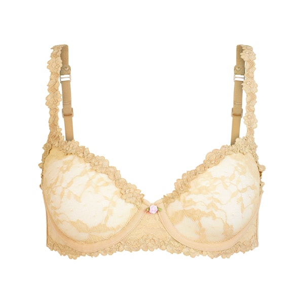 STRETCH LACE UNLINED DEMI BRA | DELTA FLAT ON A WHITE BACKGROUND | FLT