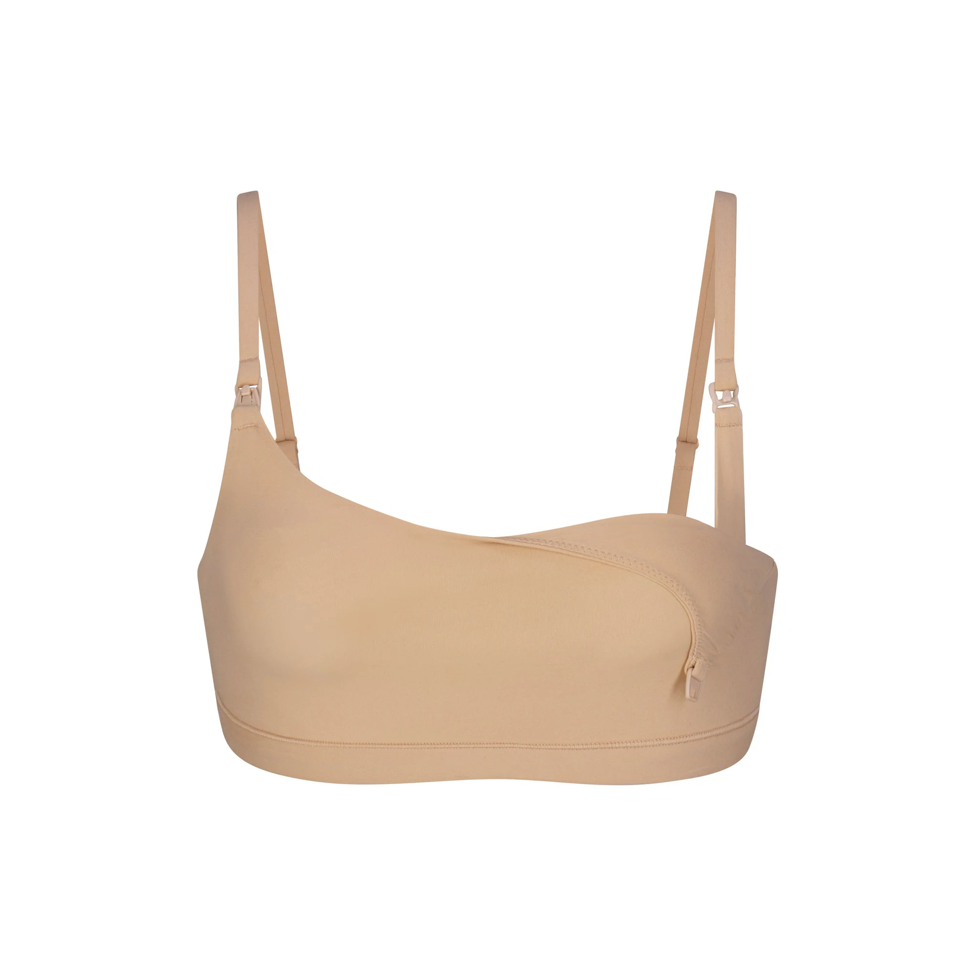 FITS EVERYBODY MATERNITY NURSING SCOOP BRALETTE | CLAY (MATERNITY BRALETTES) LAYS FLAT ON A WHITE BACKGROUND | FLT