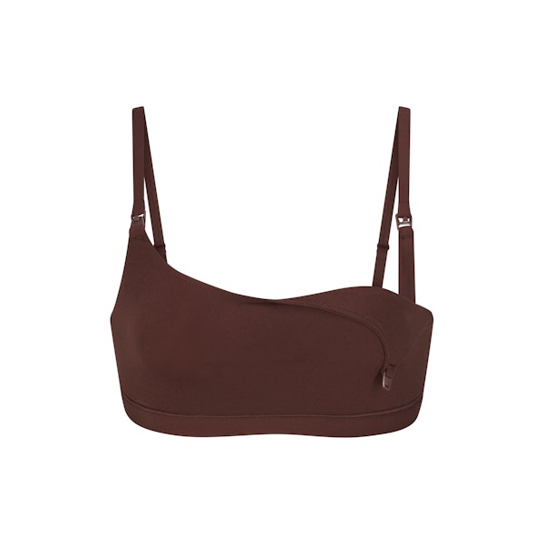 FITS EVERYBODY MATERNITY NURSING SCOOP BRALETTE | COCOA (MATERNITY BRALETTES) LAYS FLAT ON A WHITE BACKGROUND | FLT