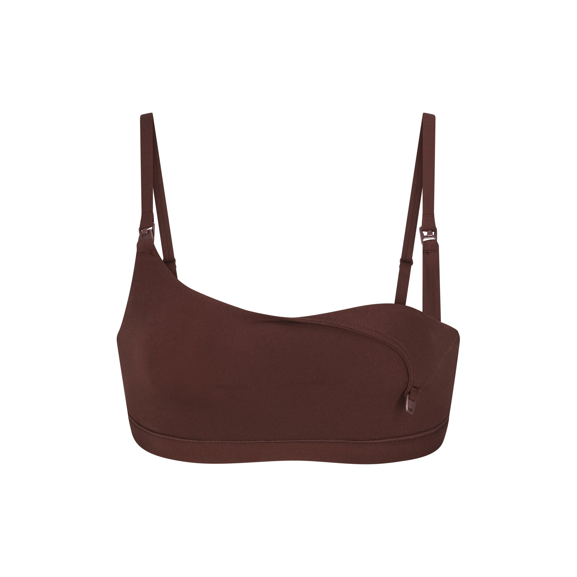 FITS EVERYBODY MATERNITY NURSING SCOOP BRALETTE | COCOA (MATERNITY BRALETTES) LAYS FLAT ON A WHITE BACKGROUND |