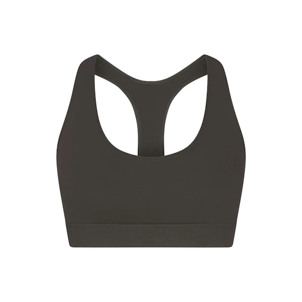 COTTON FLEECE RACERBACK BRALETTE | ASH (SCOOP BRALETTES, BRALETTES) FLAT ON A WHITE BACKGROUND | FLT