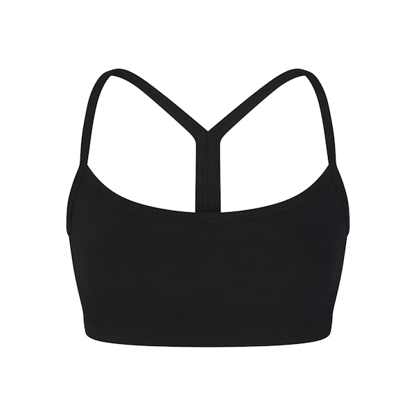 OUTDOOR SCOOP BRALETTE | ONYX (SCOOP BRALETTES) LAYS FLAT ON A WHITE BACKGROUND