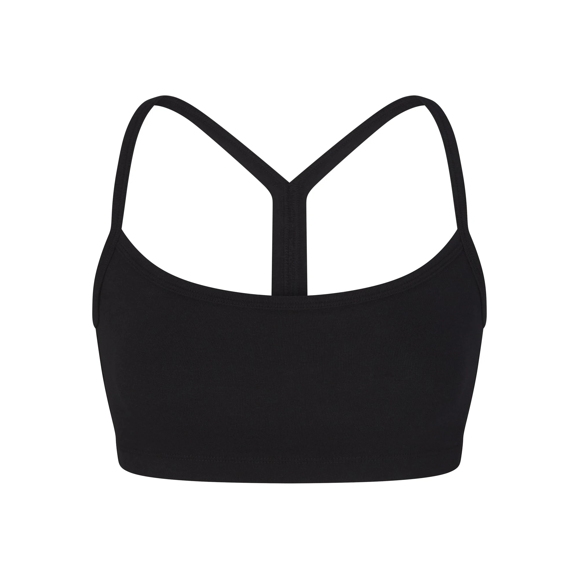 OUTDOOR SCOOP BRALETTE | ONYX (SCOOP BRALETTES) LAYS FLAT ON A WHITE BACKGROUND