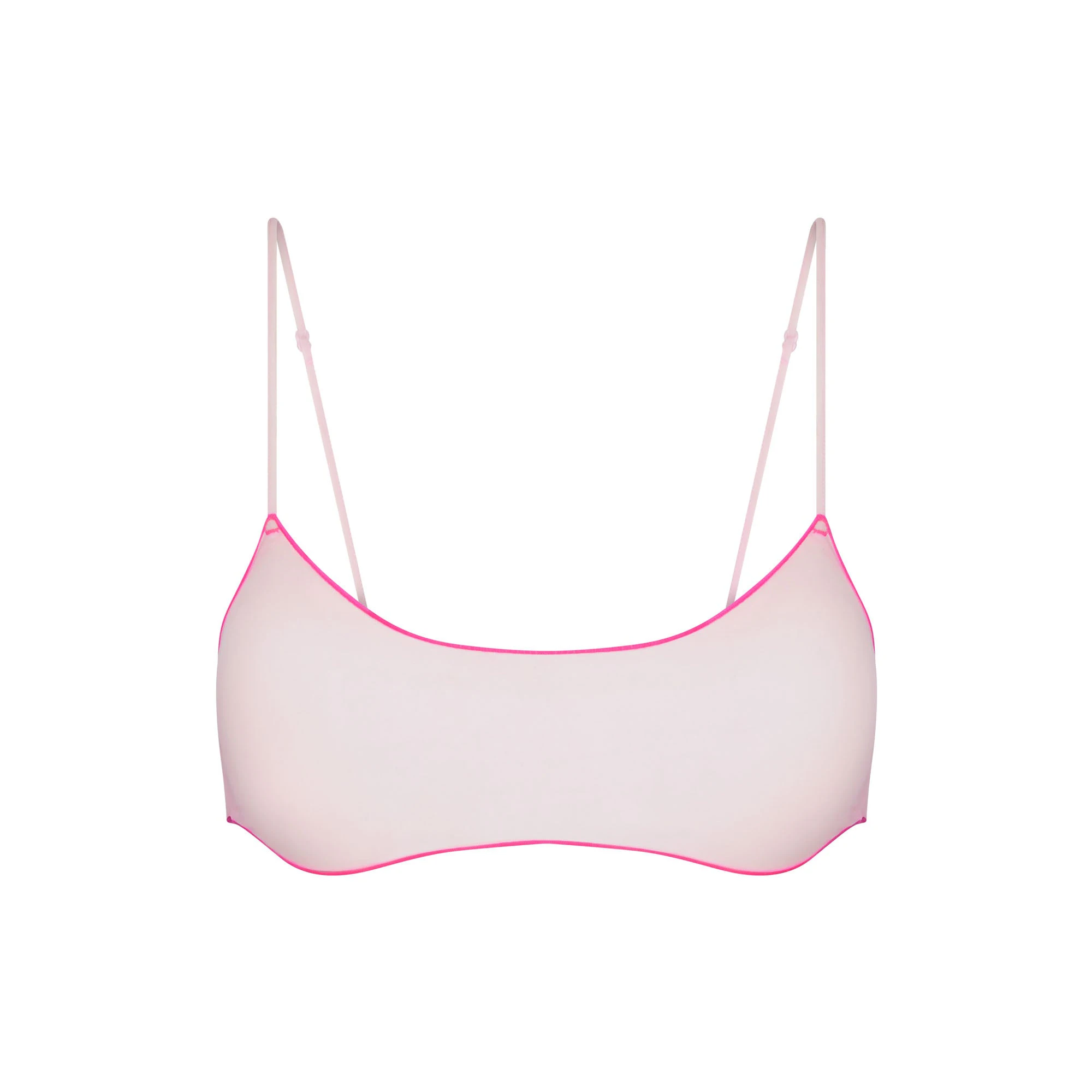 TULLE SCOOP BRALETTE | CHERRY BLOSSOM CONTRAST FLAT ON A WHITE BACKGROUND | FLT