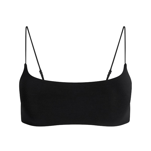 MODAL SKIMPY SCOOP BRALETTE | OBSIDIAN FLAT ON A WHITE BACKGROUND | FLT