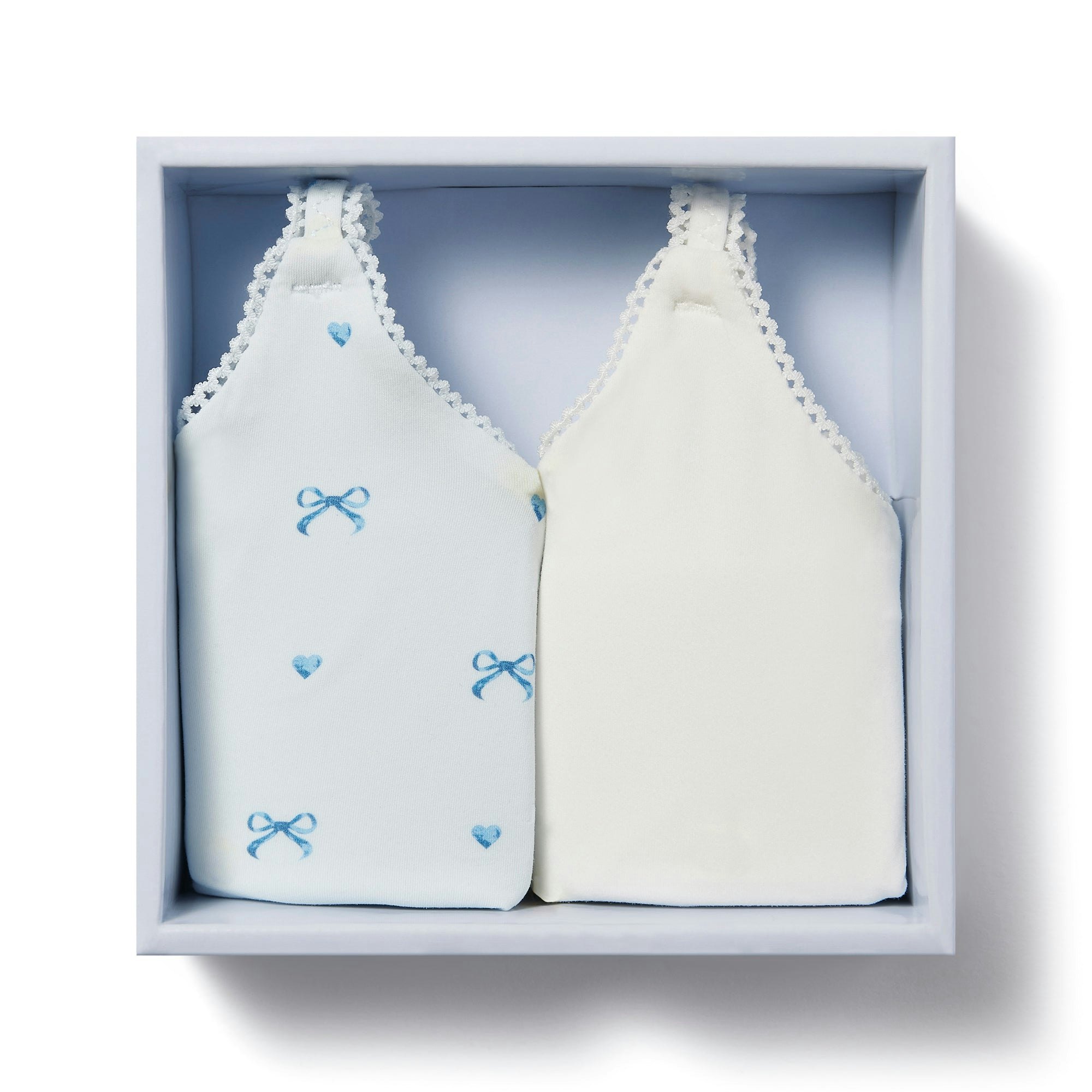 FITS EVERYBODY PICOT SKIMPY SCOOP BRALETTE 2-PACK | MARBLE AND CLOUD BOW PRINT ADDITIONAL FABRIC DETAILS