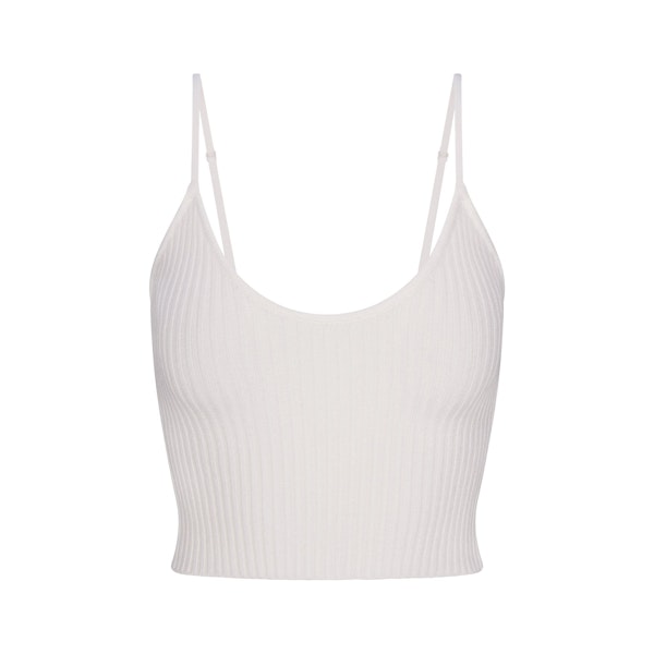 CABLE KNIT CAMI | MARBLE (CAMIS) FLAT ON A WHITE BACKGROUND | FLT