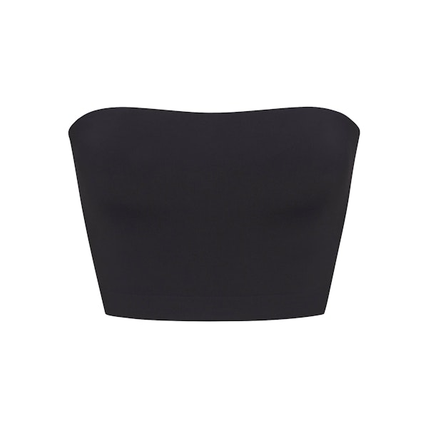 SOFT SMOOTHING SEAMLESS PADDED BANDEAU | ONYX FLAT ON A WHITE BACKGROUND | FLT
