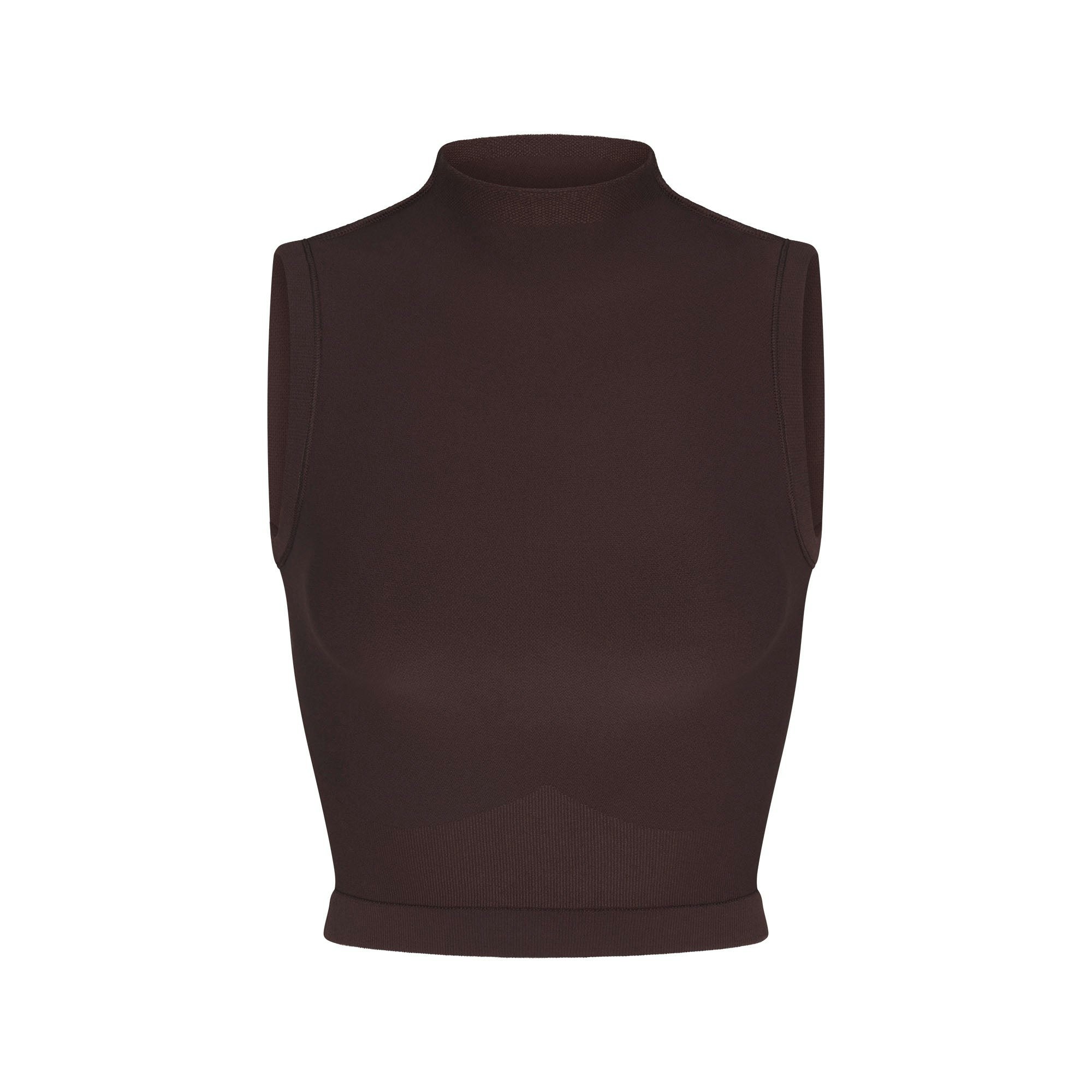 NikeSKIMS VINTAGE SEAMLESS MOCK NECK BRA TOP | PHOENIX FLAT ON A WHITE BACKGROUND | FLT