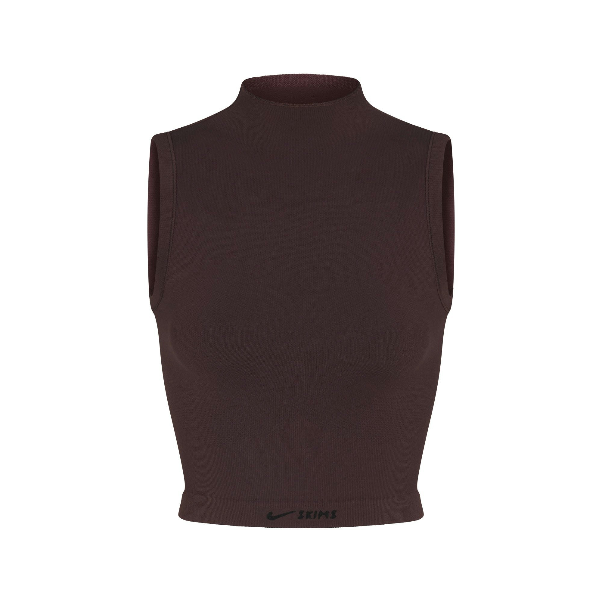 NikeSKIMS VINTAGE SEAMLESS MOCK NECK BRA TOP | PHOENIX FLAT ON A WHITE BACKGROUND | FLT