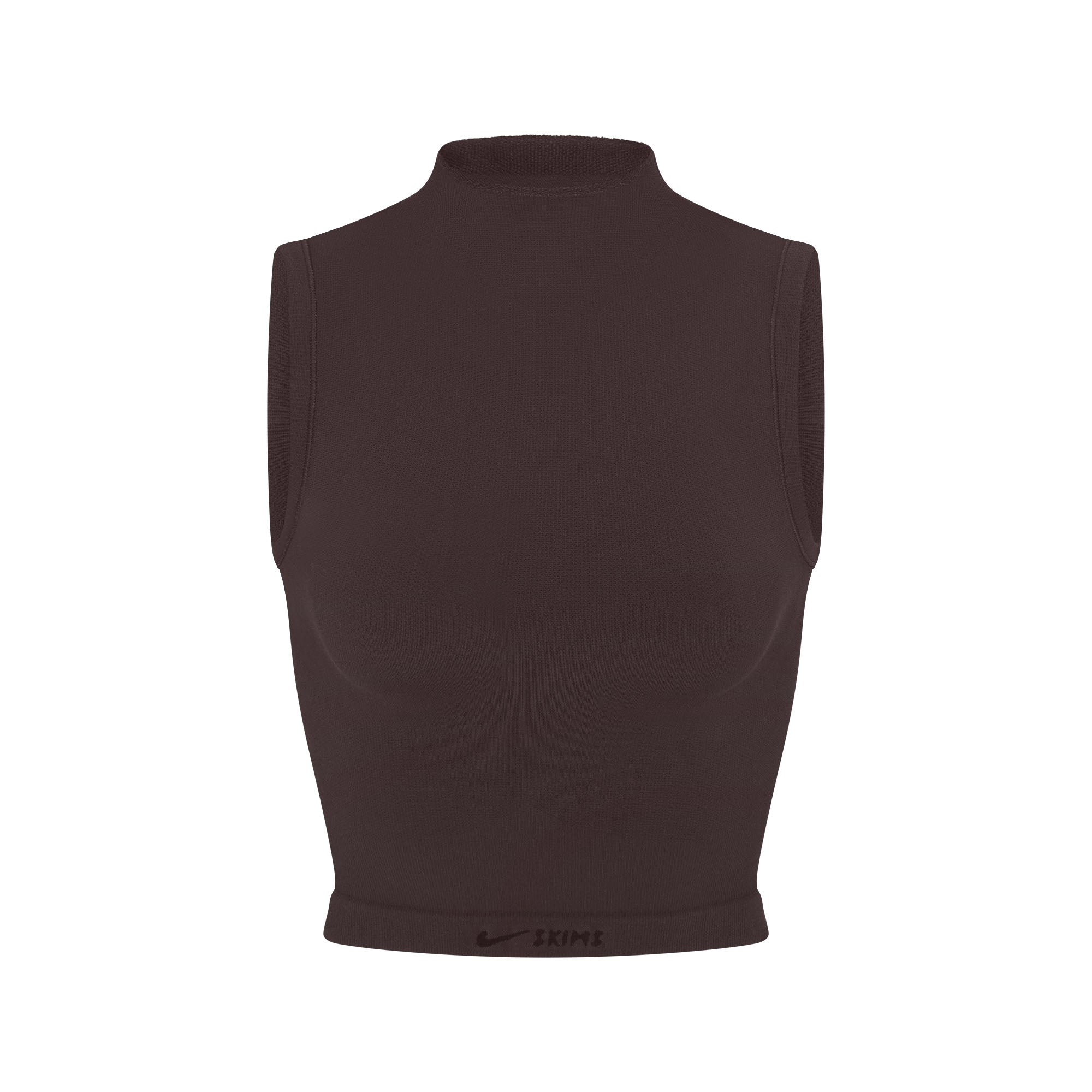 NikeSKIMS VINTAGE SEAMLESS MOCK NECK BRA TOP | PHOENIX FLAT ON A WHITE BACKGROUND | FLT