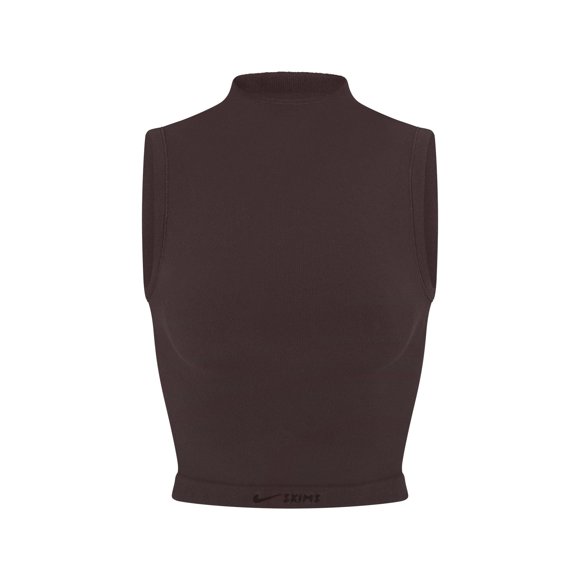 NikeSKIMS VINTAGE SEAMLESS MOCK NECK BRA TOP | PHOENIX FLAT ON A WHITE BACKGROUND | FLT