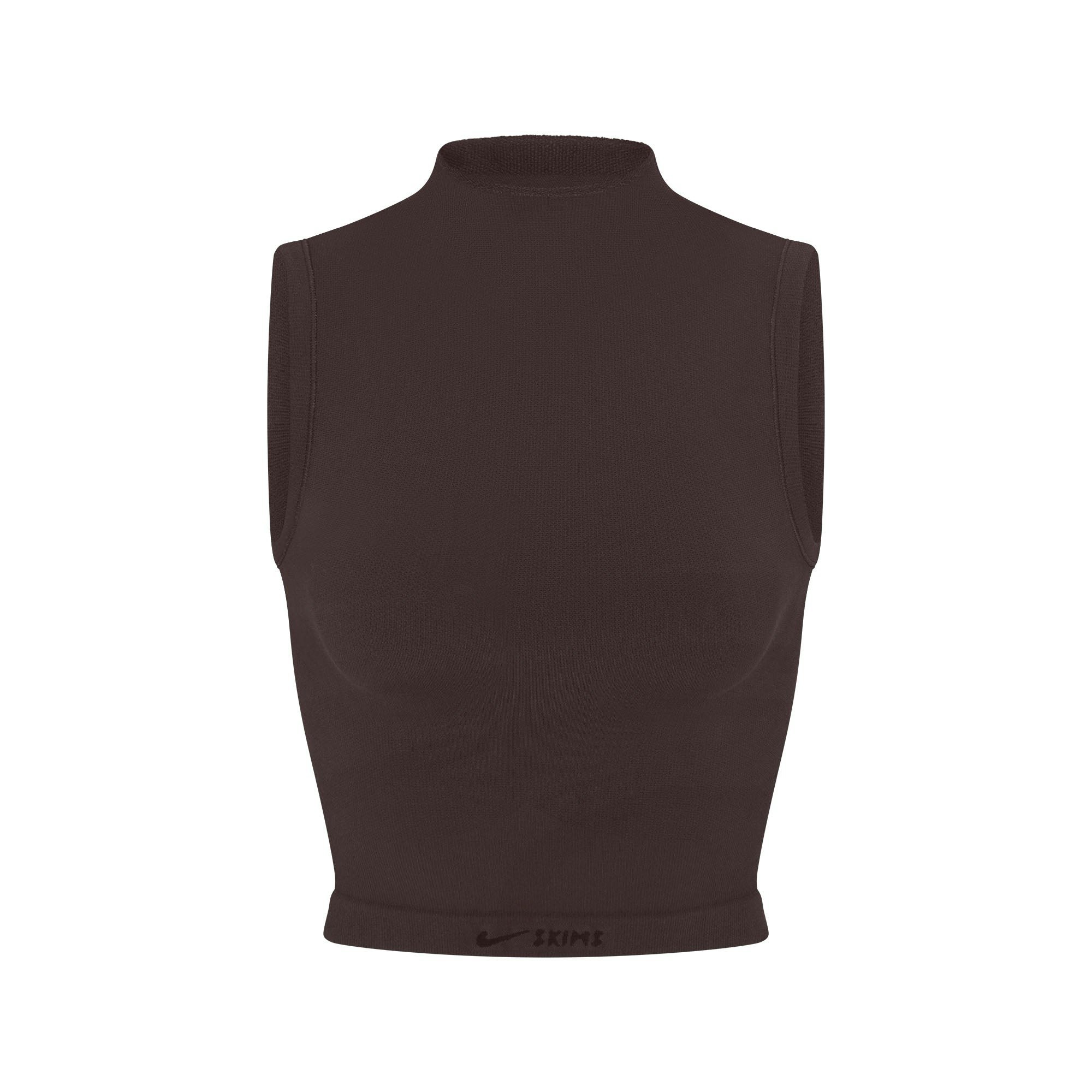 NikeSKIMS VINTAGE SEAMLESS MOCK NECK BRA TOP | PHOENIX FLAT ON A WHITE BACKGROUND | FLT