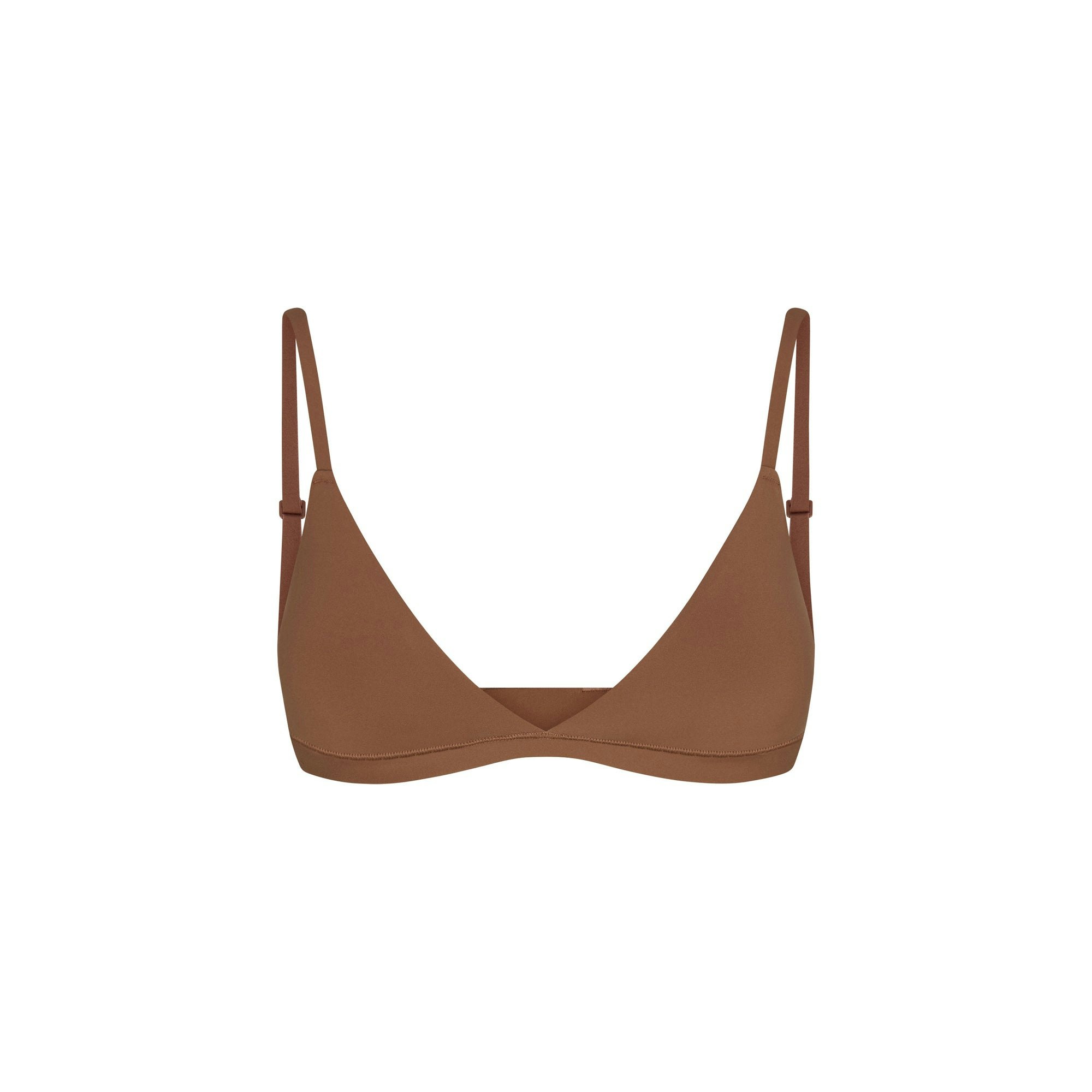 FITS EVERYBODY MASTECTOMY TRIANGLE BRALETTE | JASPER FLAT ON A WHITE BACKGROUND | @ | FOCUS: 0.9, 0.1, 0.7