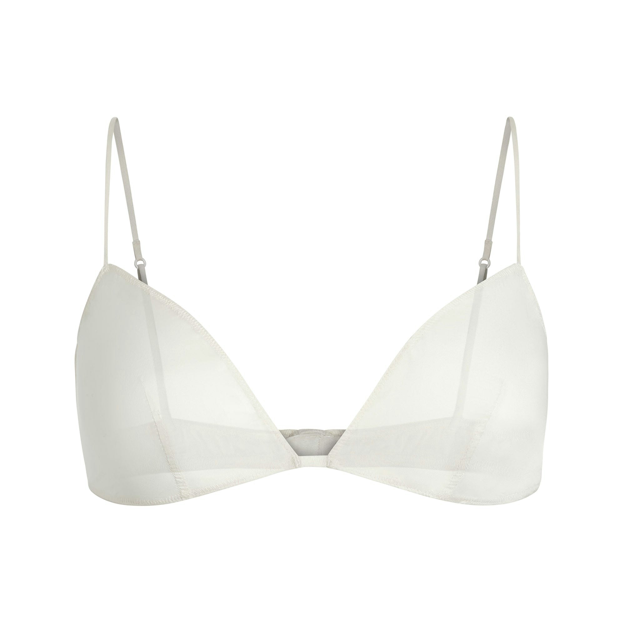 SKIMS ROMANCE TRIANGLE BRALETTE | IVORY FLAT ON A WHITE BACKGROUND | FLT